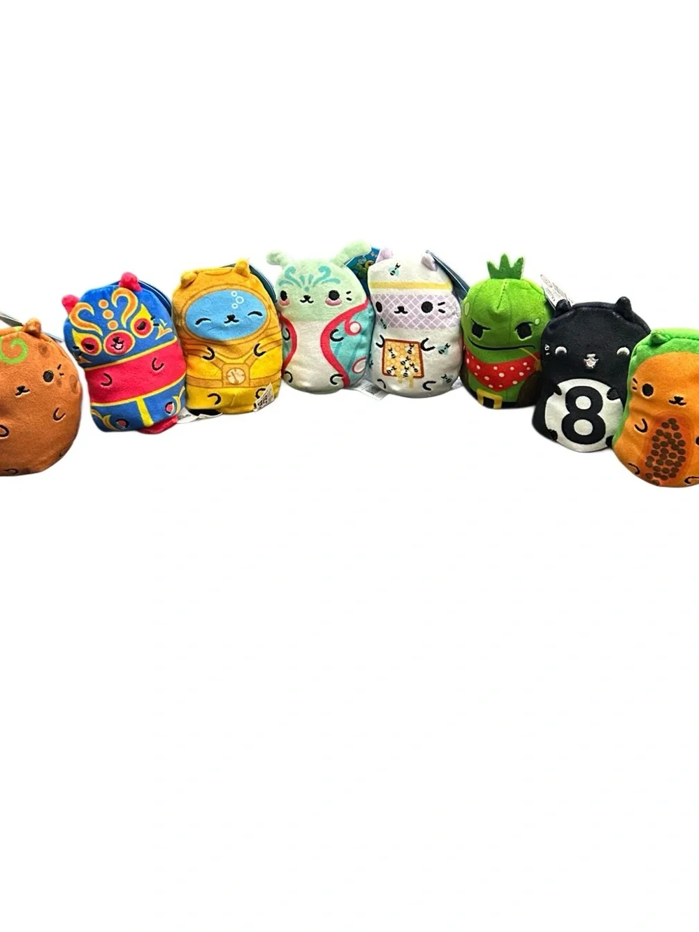 Cats Vs Pickles Bean Bag 4” Plush Toy Set Of 8 Unboxed Mystery Collectibles
